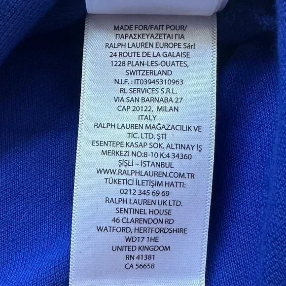 Ralph Lauren | Bear Polo Shirt | XXL | Classic Fit | Royal Blue | 100% Cotton - Picture 8 of 16